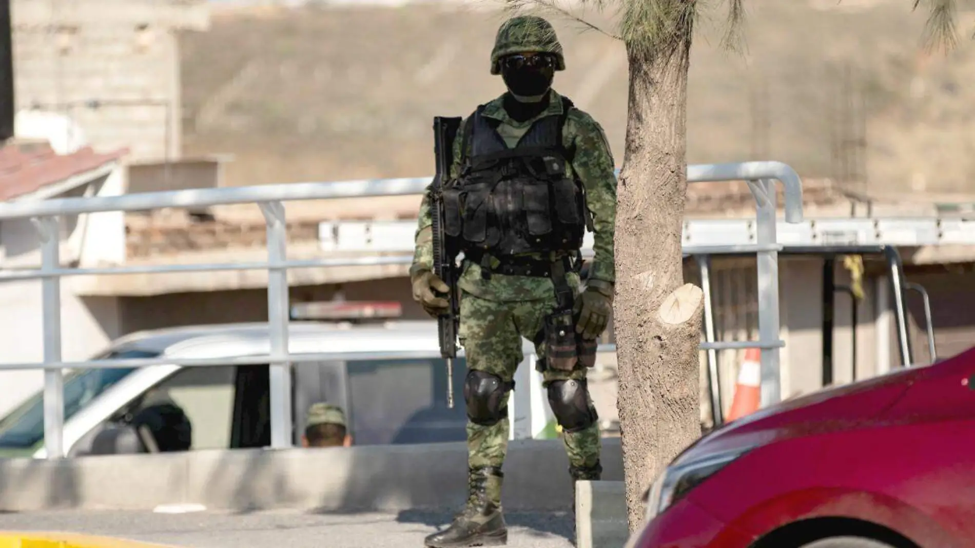 Militar en zona de intervención